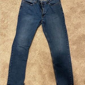 Izod Men's Straight Jeans in Deep Blue